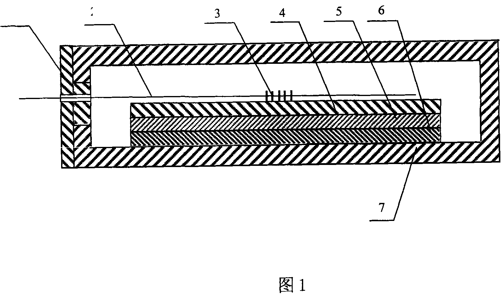 Multi-substrate high-sensitivity optical fibre grating temperature sensor