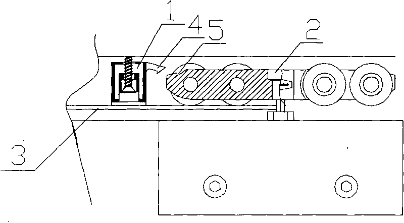 Limiting device for glazed door