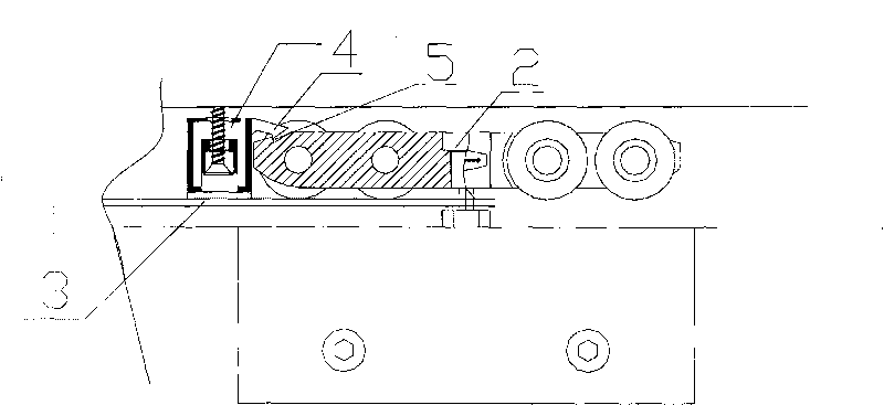 Limiting device for glazed door