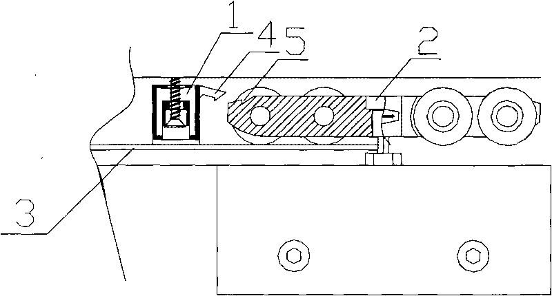 Limiting device for glazed door