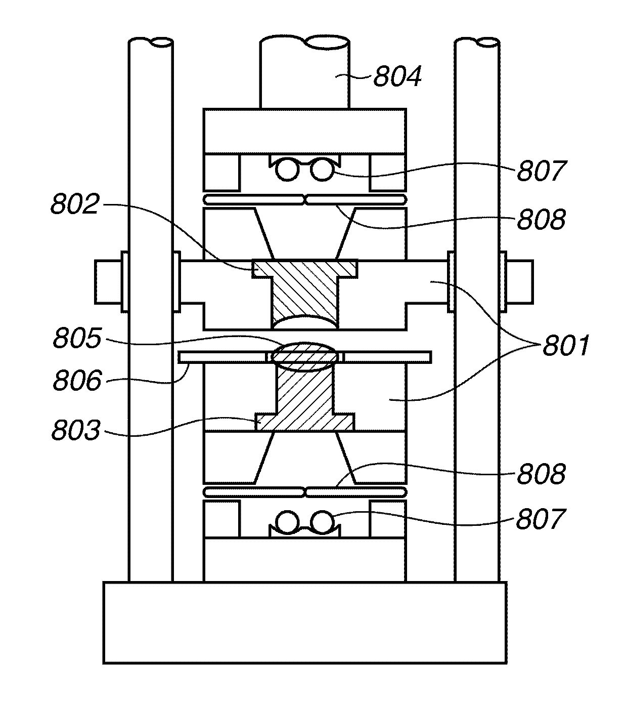 Plastics molding system and optical element formed by the same