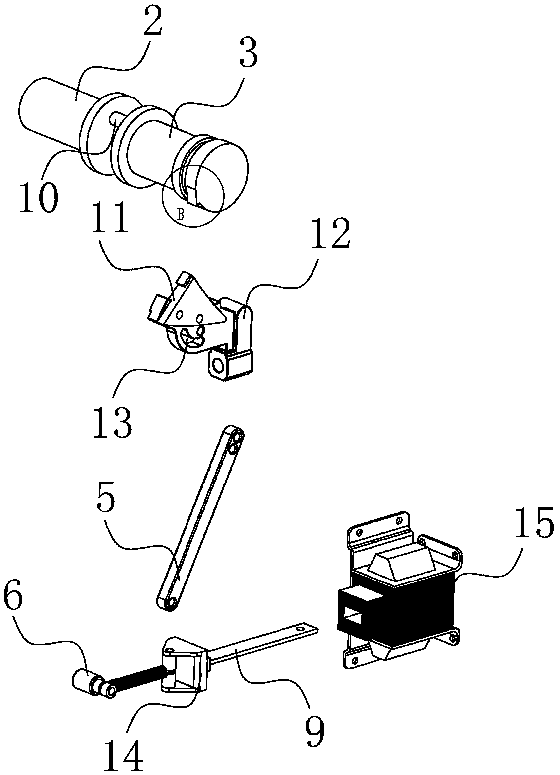 Driver for processing and pushing glass bead