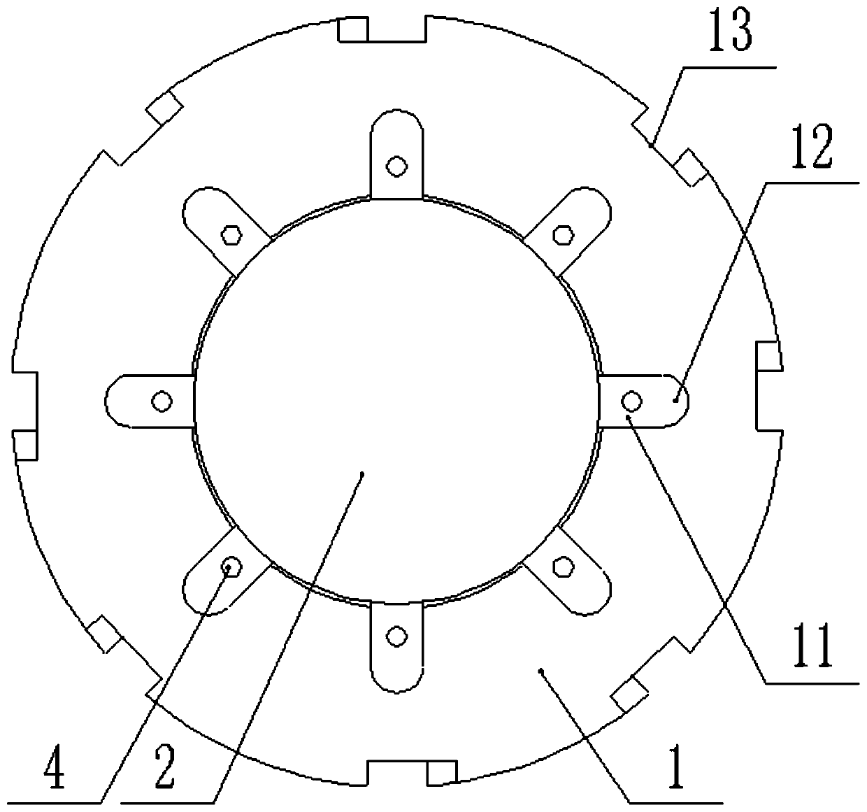 Locking structure of slotted nut