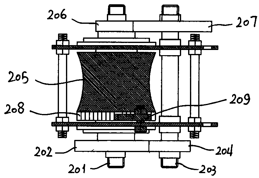 Hand winch with buffer braking function of tail rope for construction of distribution circuit