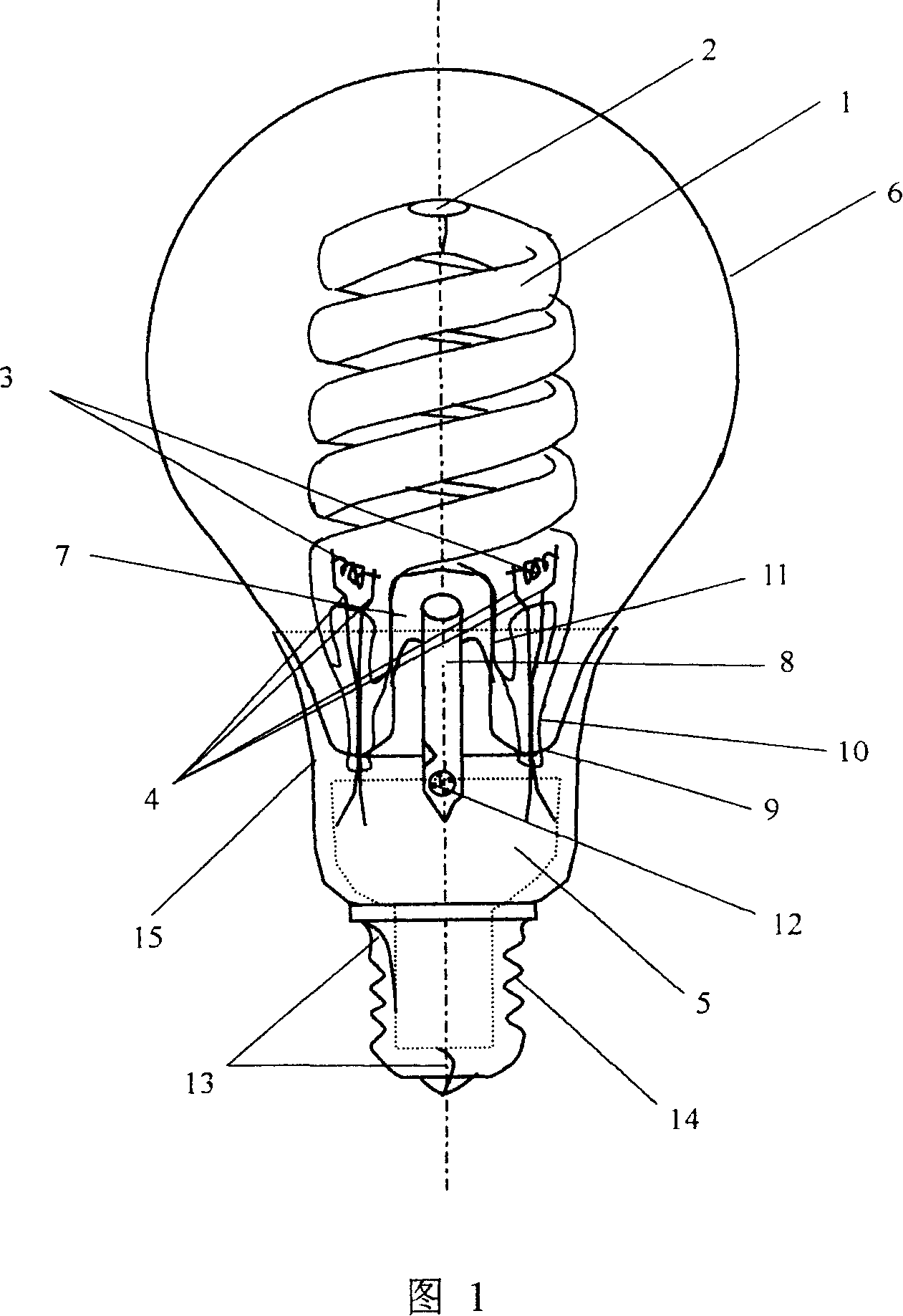 Bulb-shaped energy-saving electronic lamp