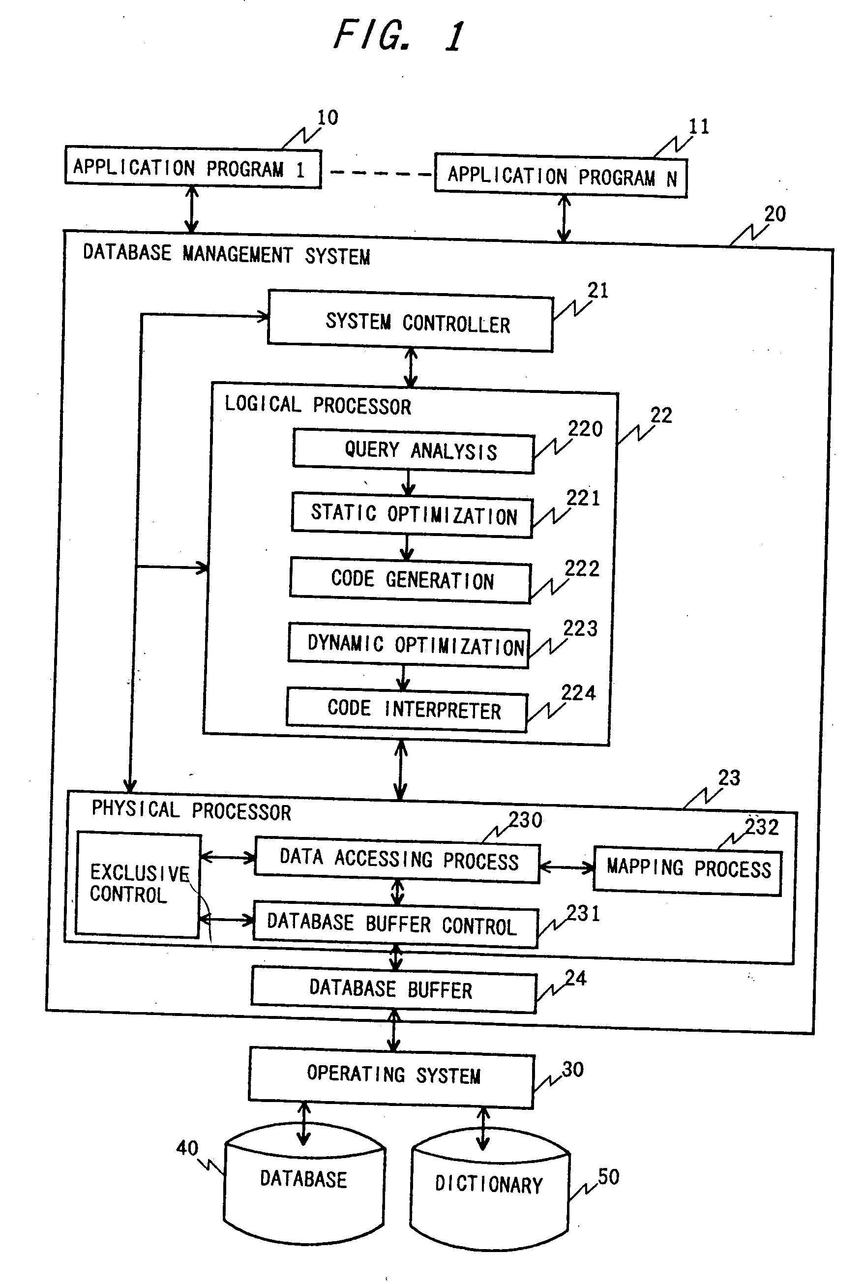 Database management system and method for query process for the same