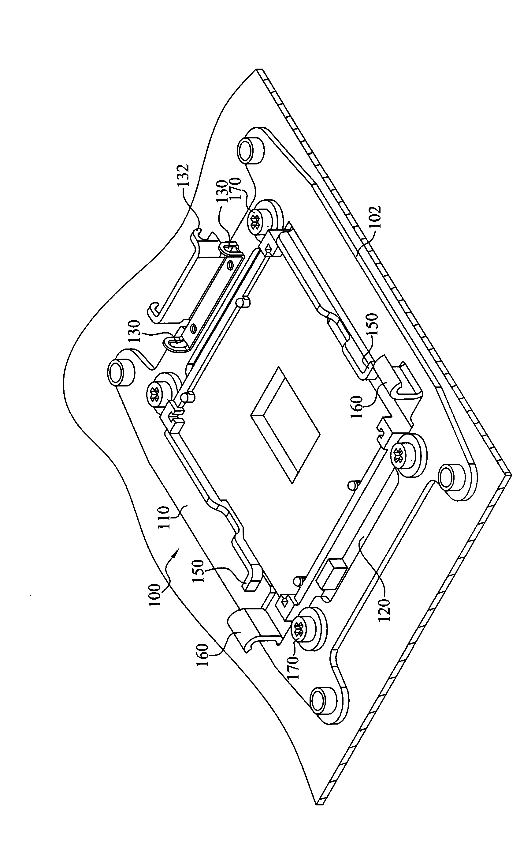 Fixing device of central processing unit and method using fixing device
