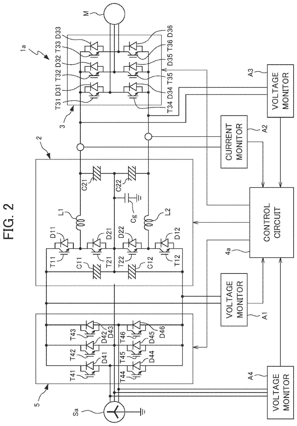 Power supply and power system having a step-down circuit and an inverse-conversion circuit