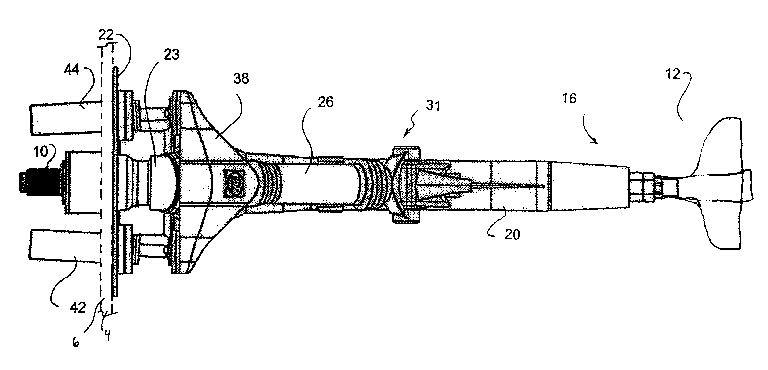Trim apparatus for marine outdrive with steering capability