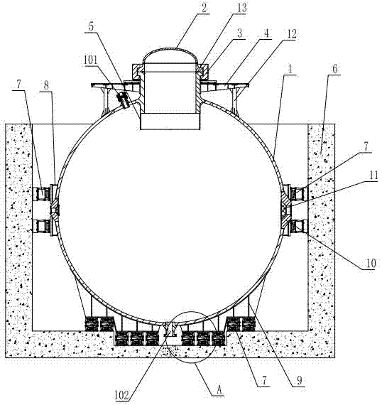 Simulated deep water environmental explosion test device