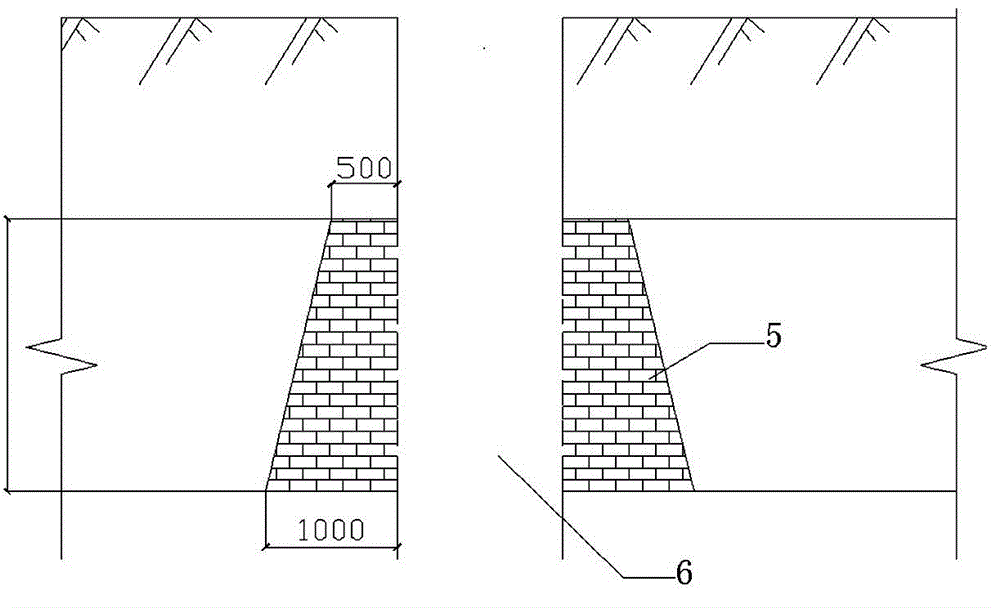 Blocking, pouring and reinforcing construction method for building with pile foundations in underground bomb shelter