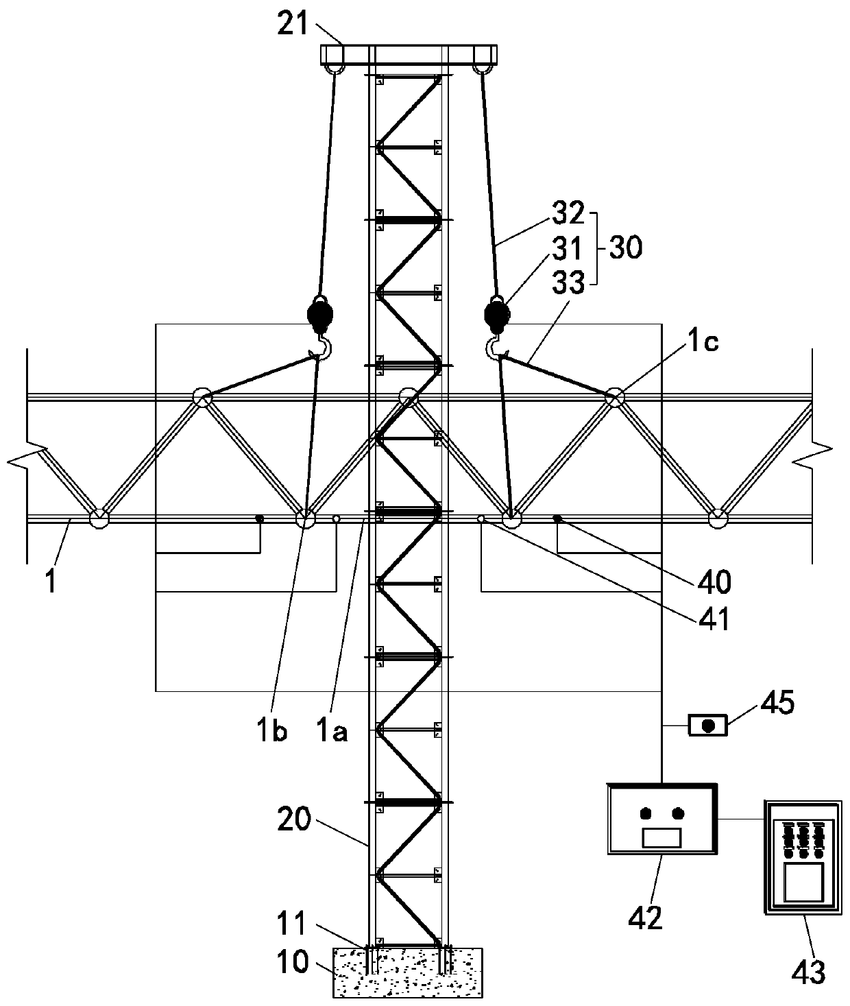 Steel structure net frame lifting positioning system and method