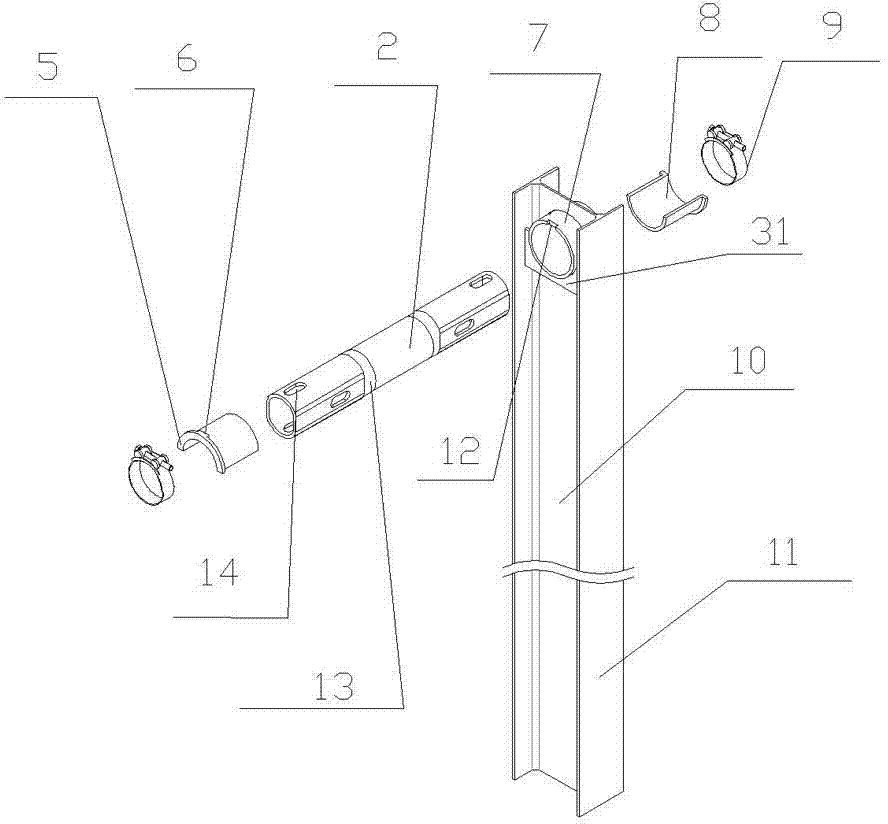 Solar photovoltaic module tracking device and installing method thereof