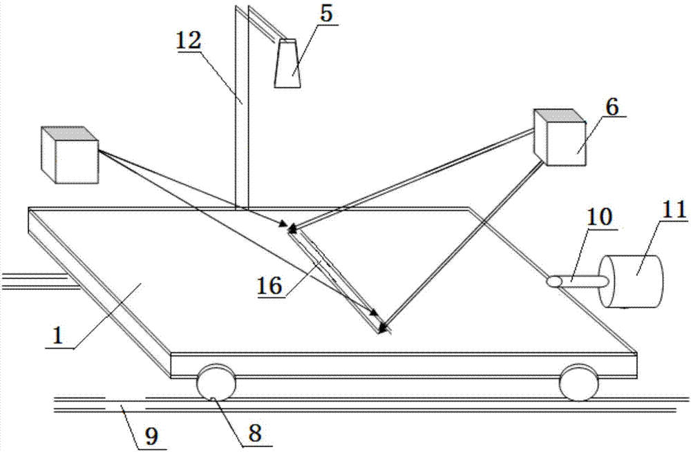 Broad leaved plant vein measuring instrument