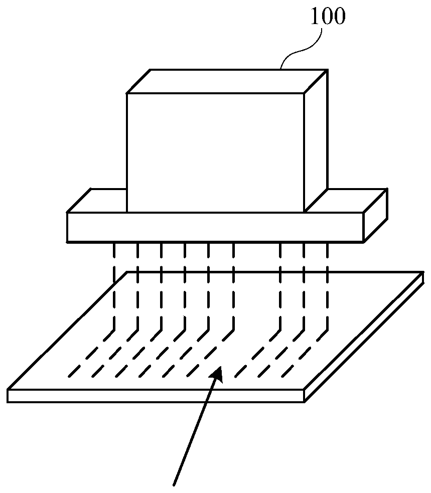 A kind of spraying device, spraying system and spraying method