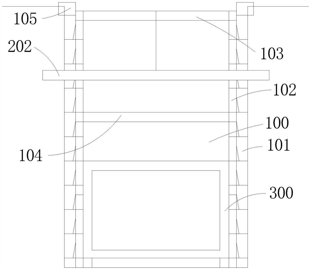 Underground pipe culvert foundation pit reverse construction method excavation support construction method