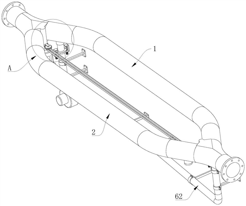 Biomass gas production tar circulating cleaning device