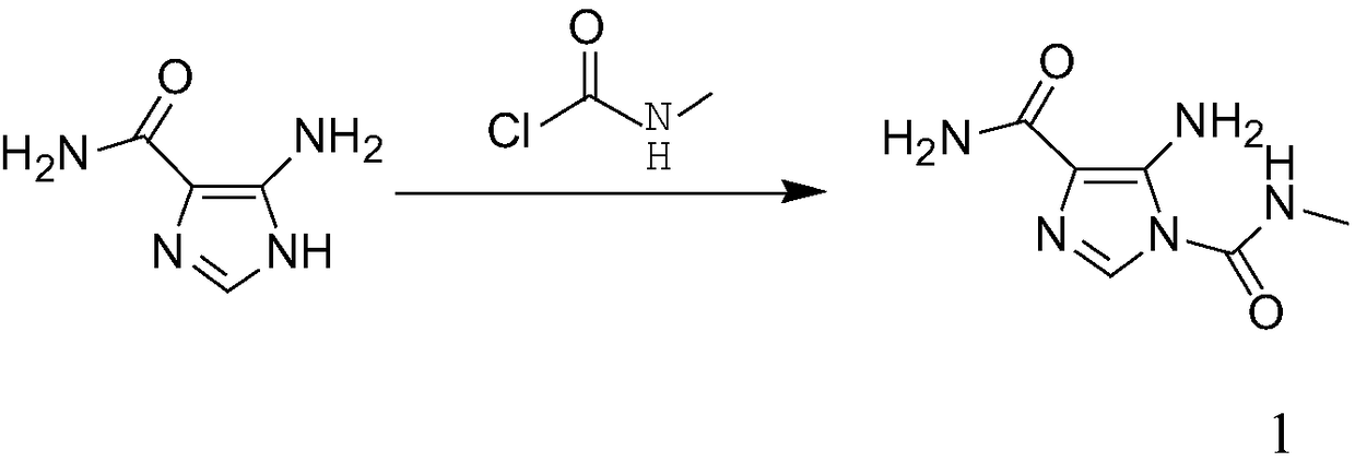 Synthetic method for temozolomide intermediate