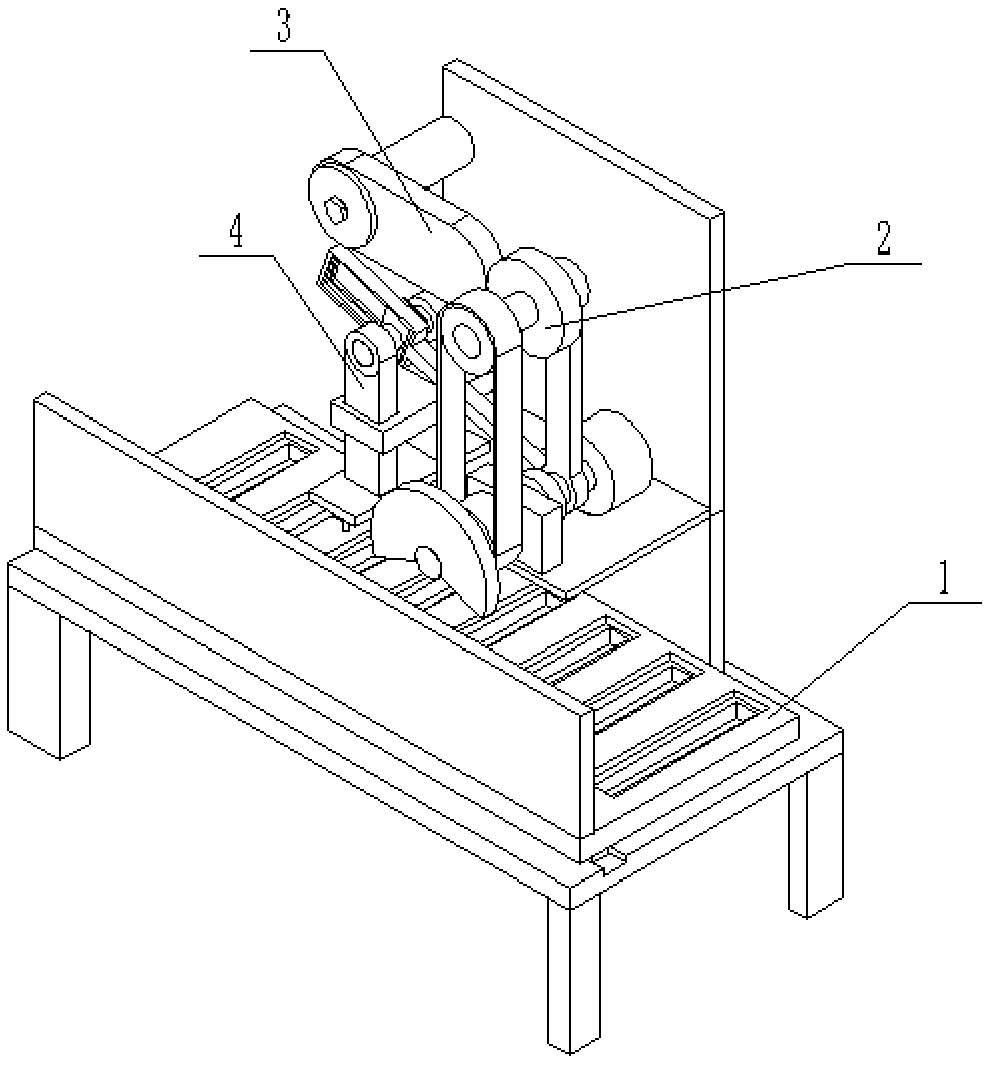 Device for punching according to appointed depth on rubber product production line