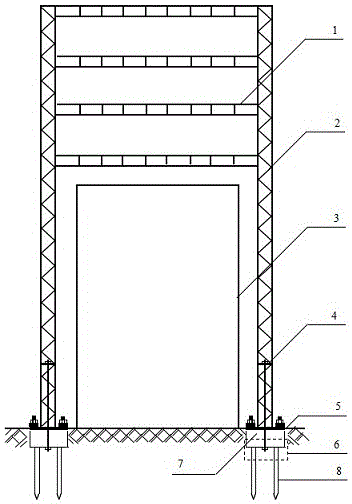 Separable sheath floor-adding structure of masonry buildings and floor-adding method thereof