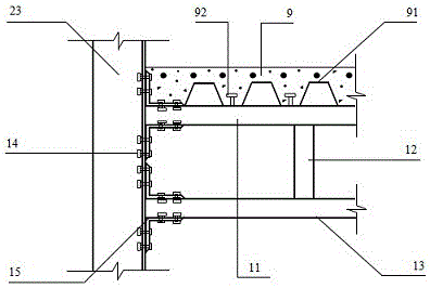 Separable sheath floor-adding structure of masonry buildings and floor-adding method thereof