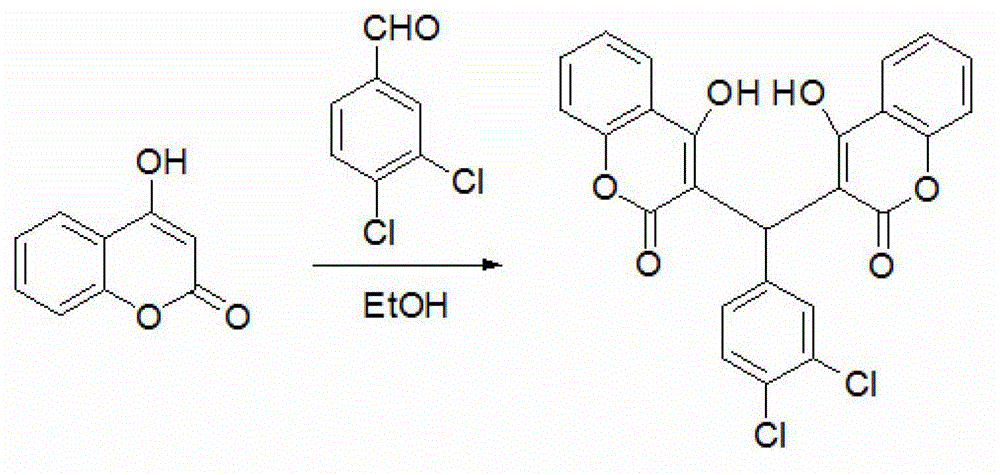 3,3'-(3,4-dichlorobenzylidene)-bis-4-hydroxycoumarin and application thereof in preparation of medicine for resisting multi-drug resistant bacteria
