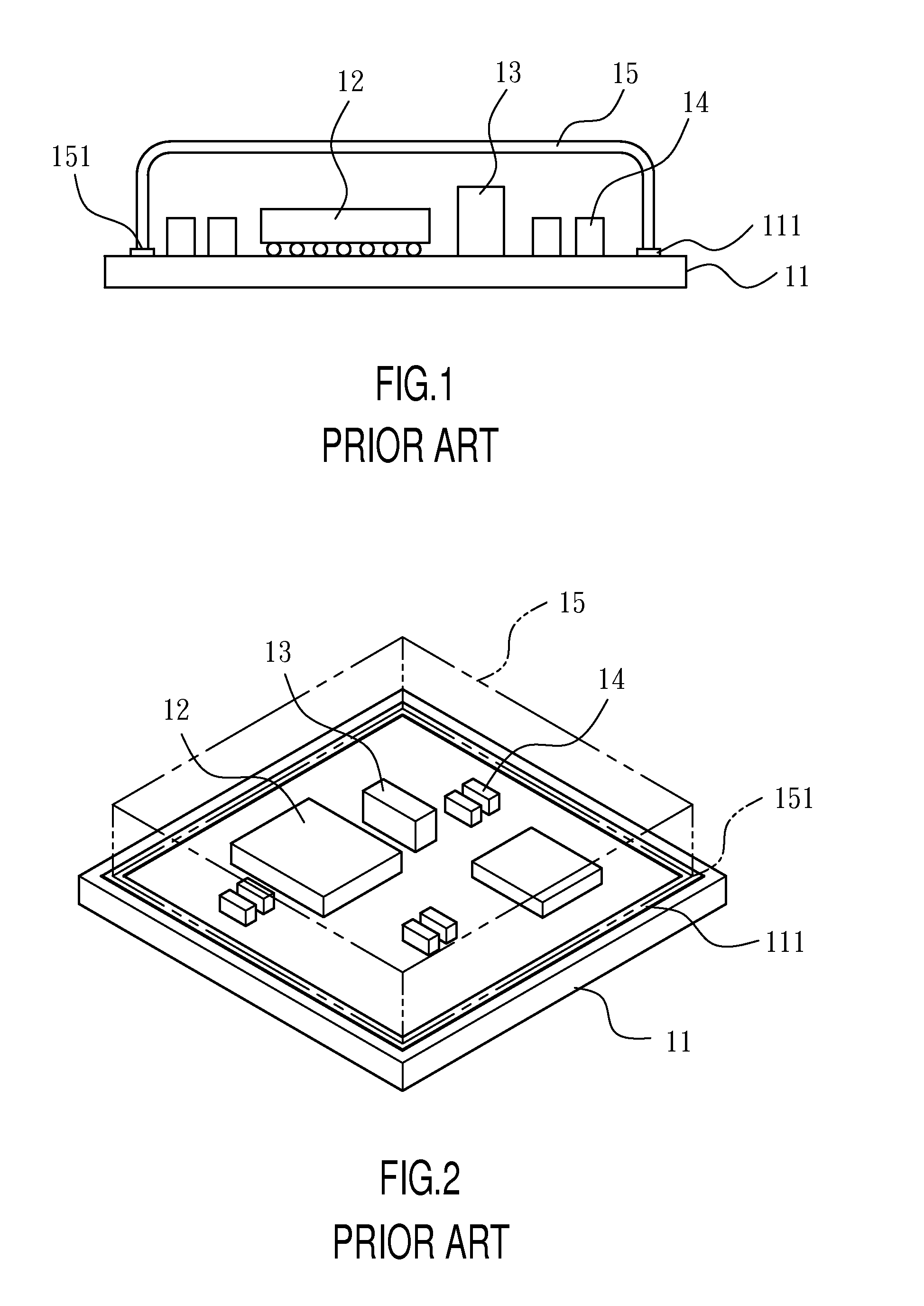 Package structure for wireless communication module