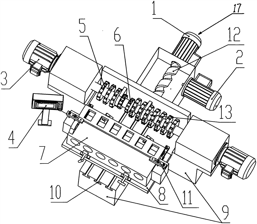 Full-automatic one-time milling device for diesel engine body
