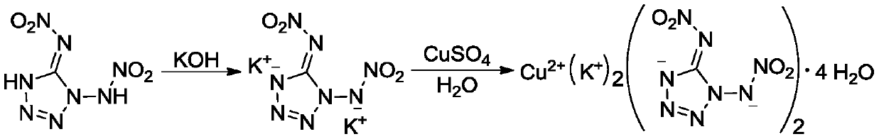 Bis(1,5-nitroaminotetrazole)-potassium cuprate tetrahydrate