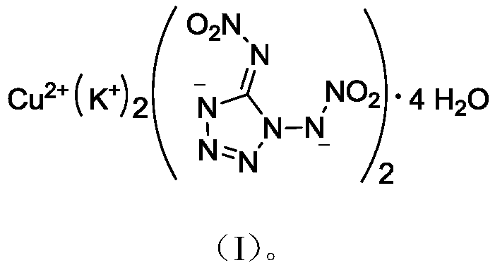 Bis(1,5-nitroaminotetrazole)-potassium cuprate tetrahydrate