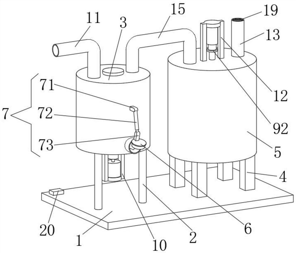 Benzene sulfonyl chloride production tail gas HCl absorption device