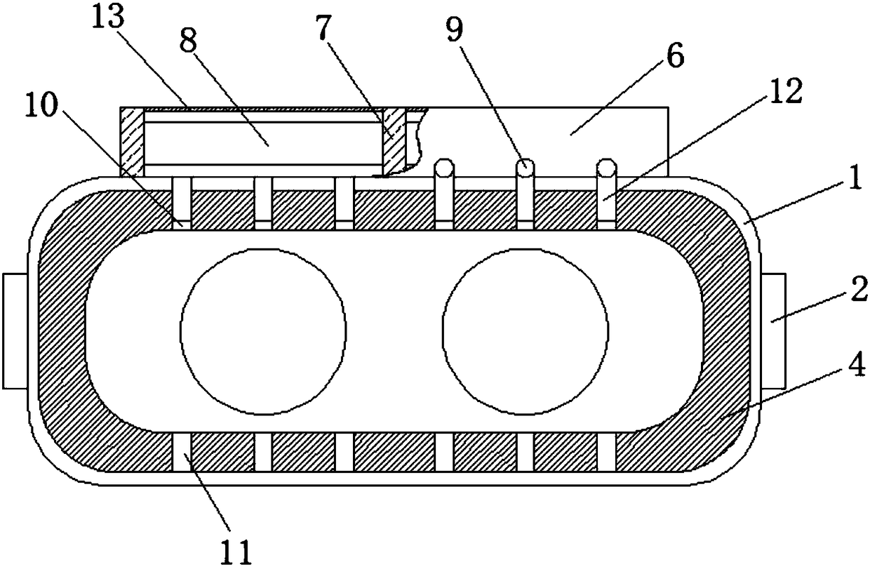 VR glasses device capable of providing convenience for heat dissipation