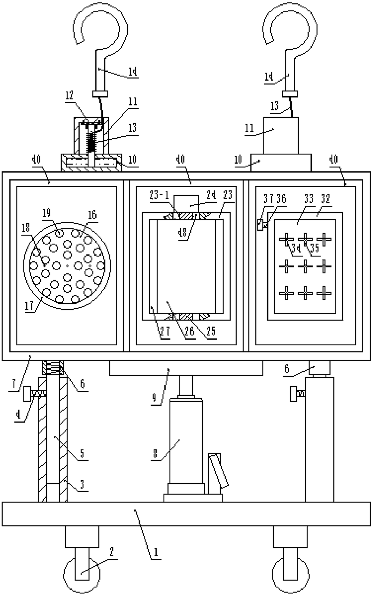 Protective screening cleaning device for engineering construction