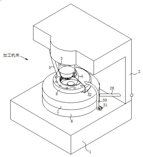 Cleaning device for robot speed reducer shell machining