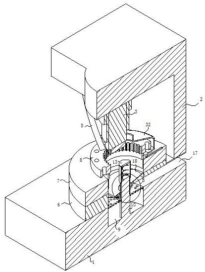 Cleaning device for robot speed reducer shell machining