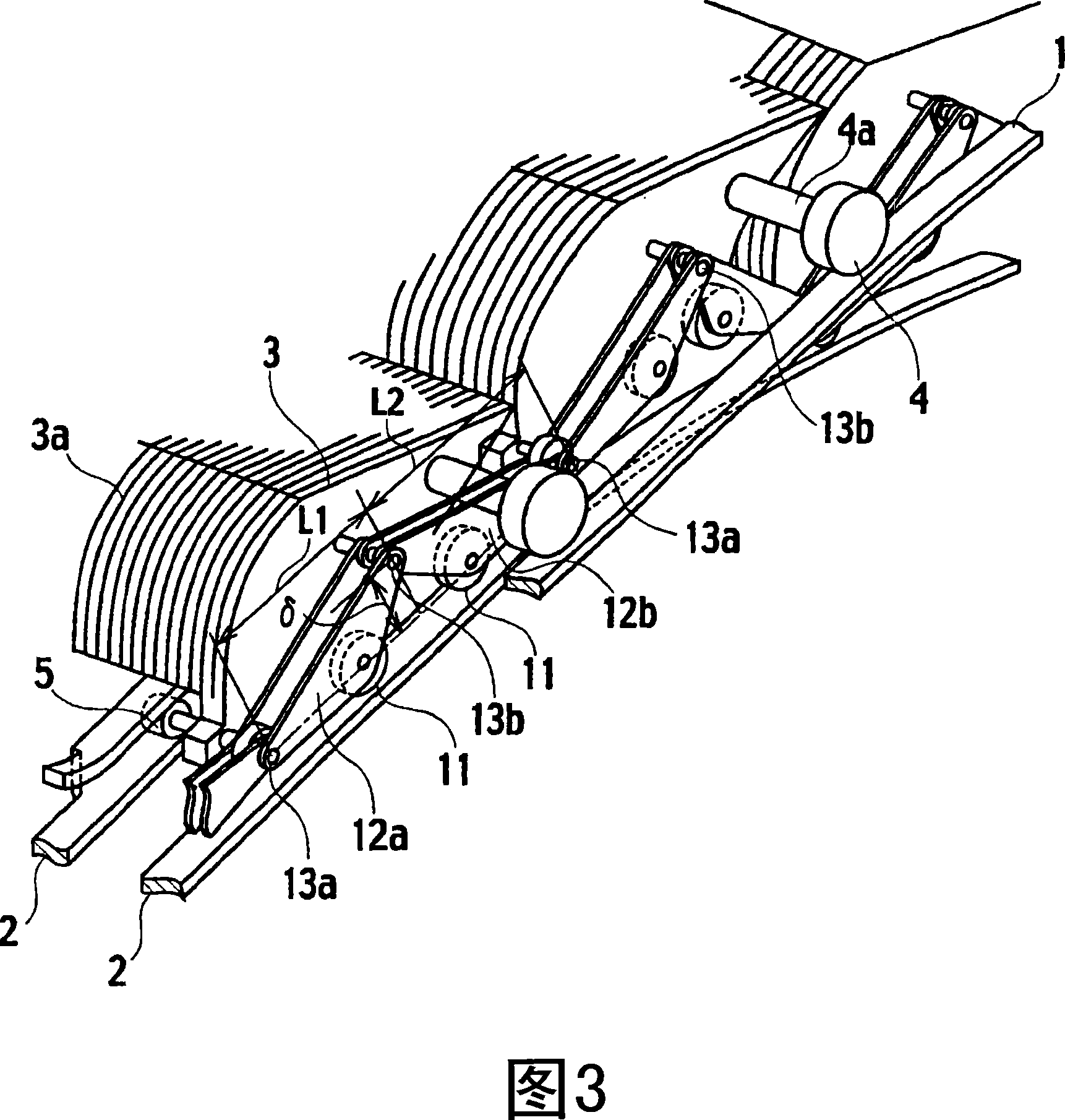 Escalator of type in which intermediate section thereof is accelerated