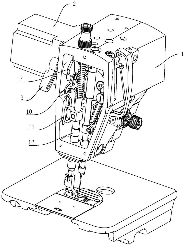 Presser foot lifting and thread loosening mechanism and sewing machine