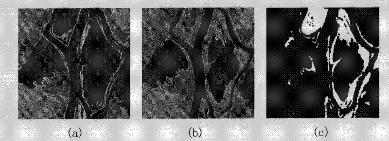 SAR (Synthetic Aperture Radar) image change detection method based on neighborhood similarity and mask enhancement