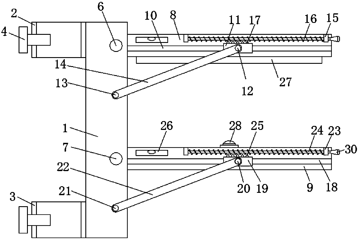 Laser detection device for perpendicularity of rod object
