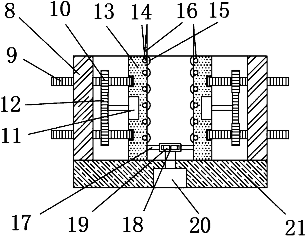 Pushing device facilitating placing law books into bookshelf