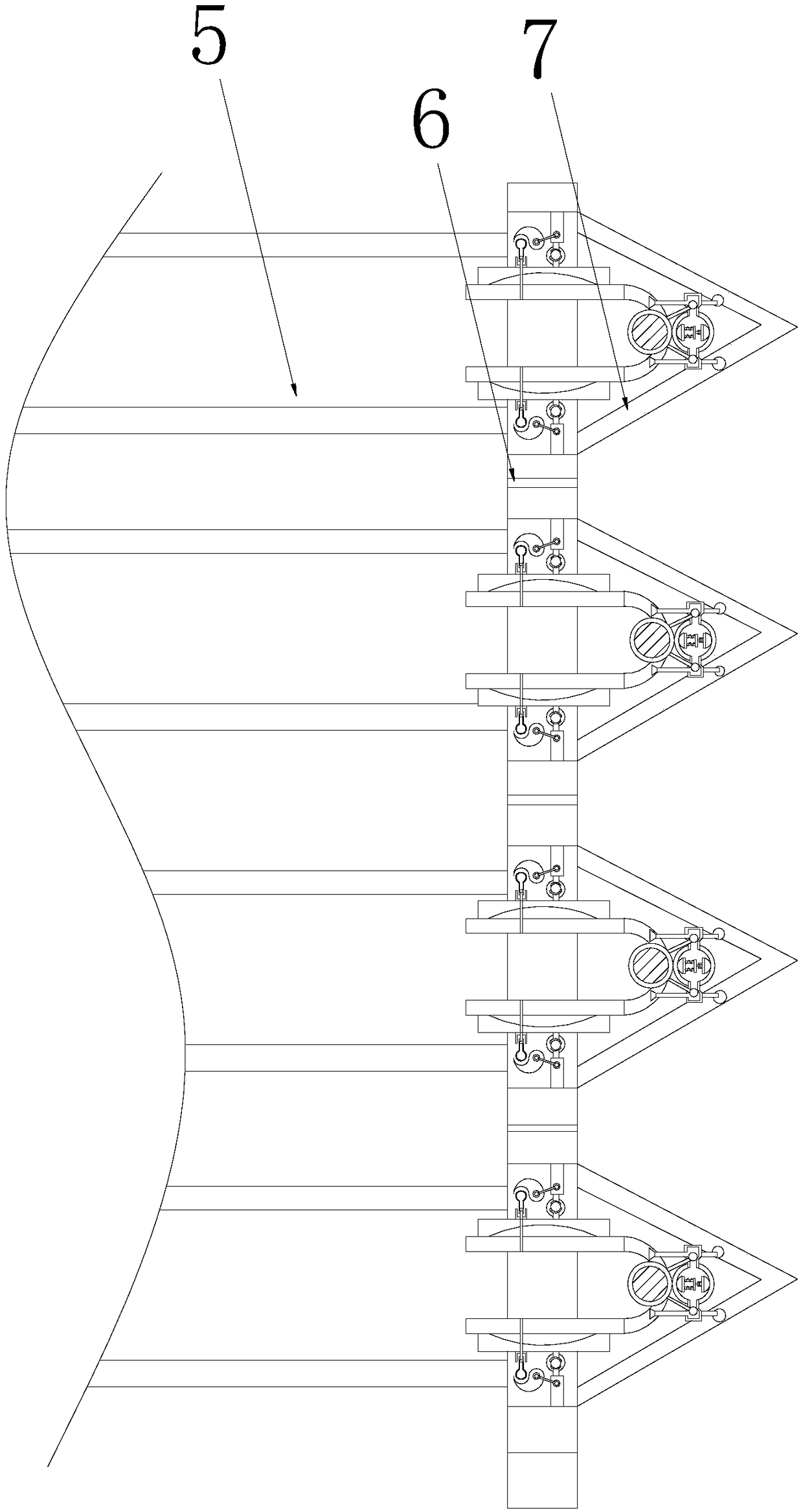 Finless eel breeding pond combined with hive-type finless eel nest for wiping and nursing conical heads and gills