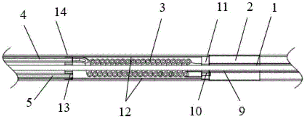 Internal-cooling microwave ablation needle provided with implanted balloon
