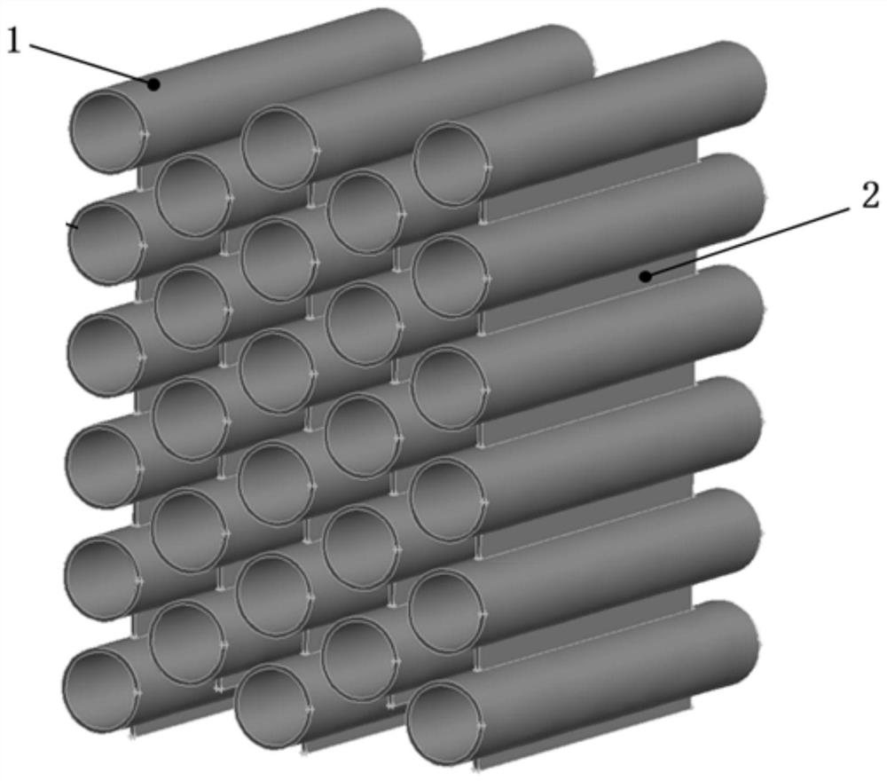 Film type tube row falling film evaporation tube bundle