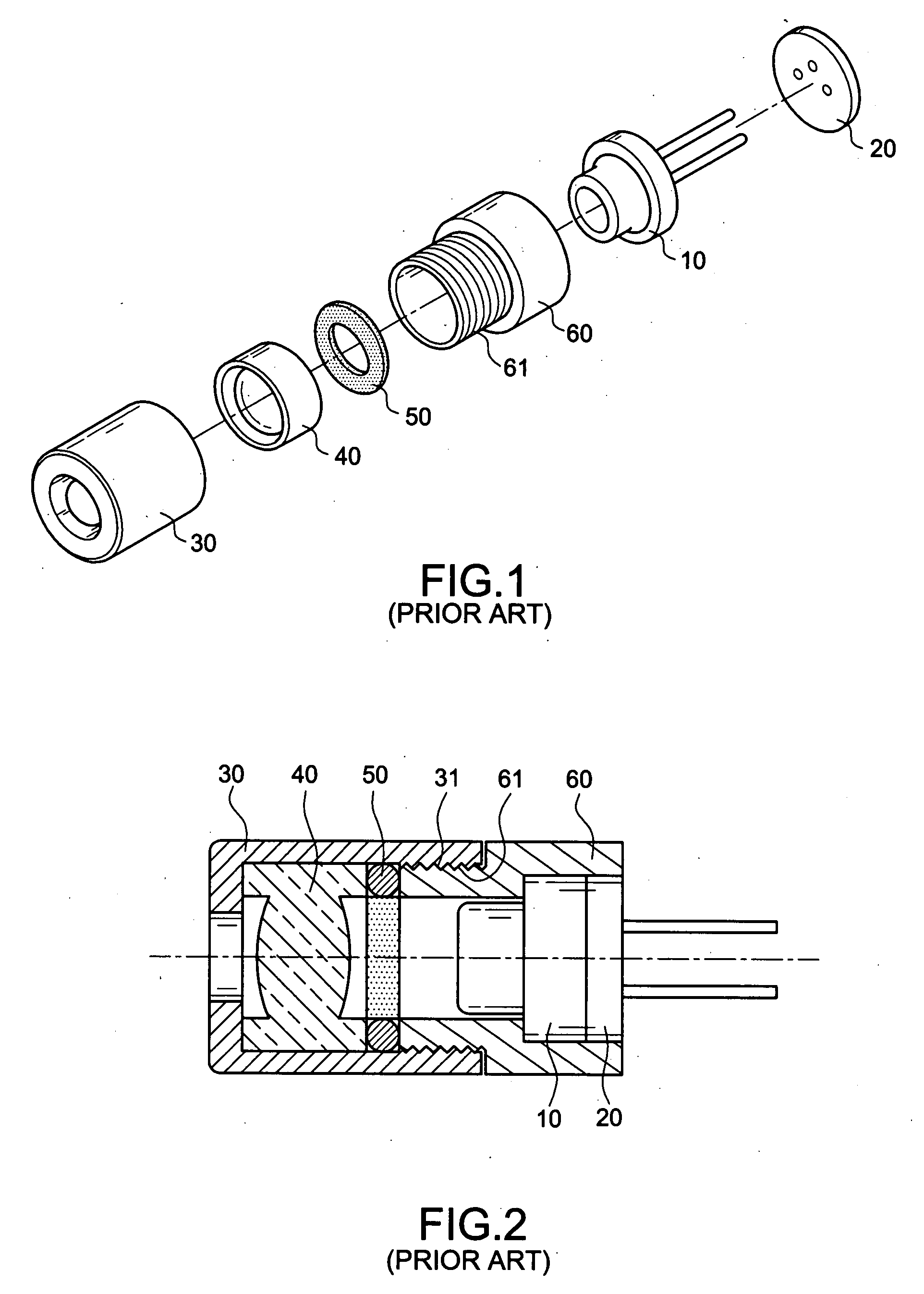 Optical unit of a laser module