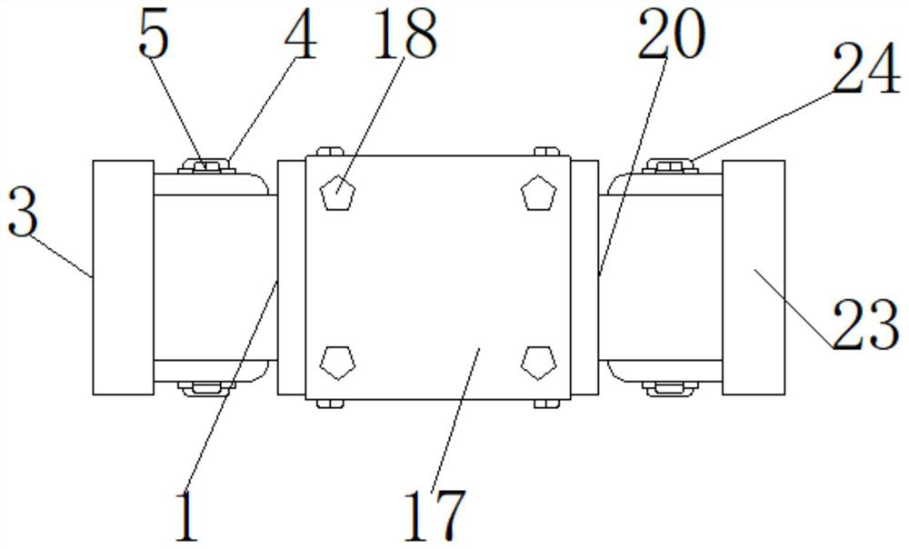 An assembled connector for civil engineering