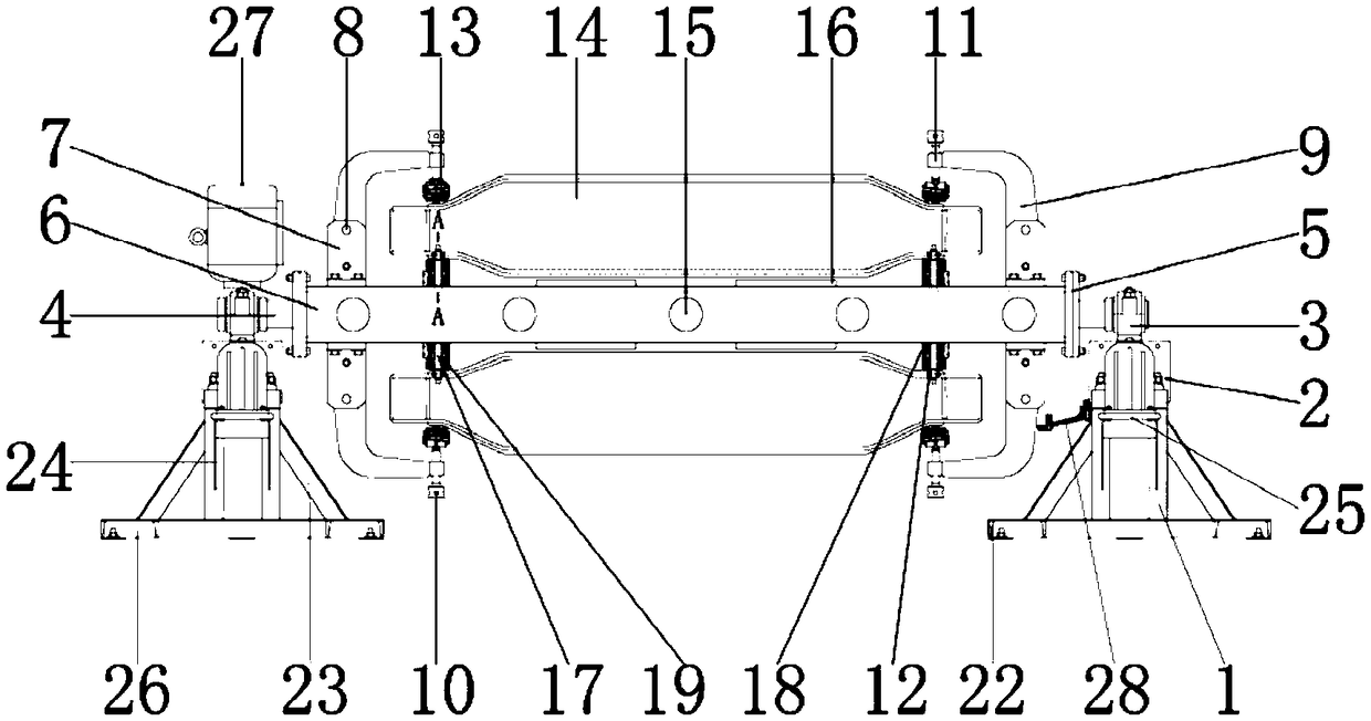 Overturning method for mechanically clamping long steel structural parts