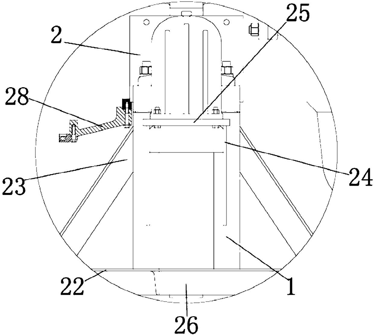 Overturning method for mechanically clamping long steel structural parts