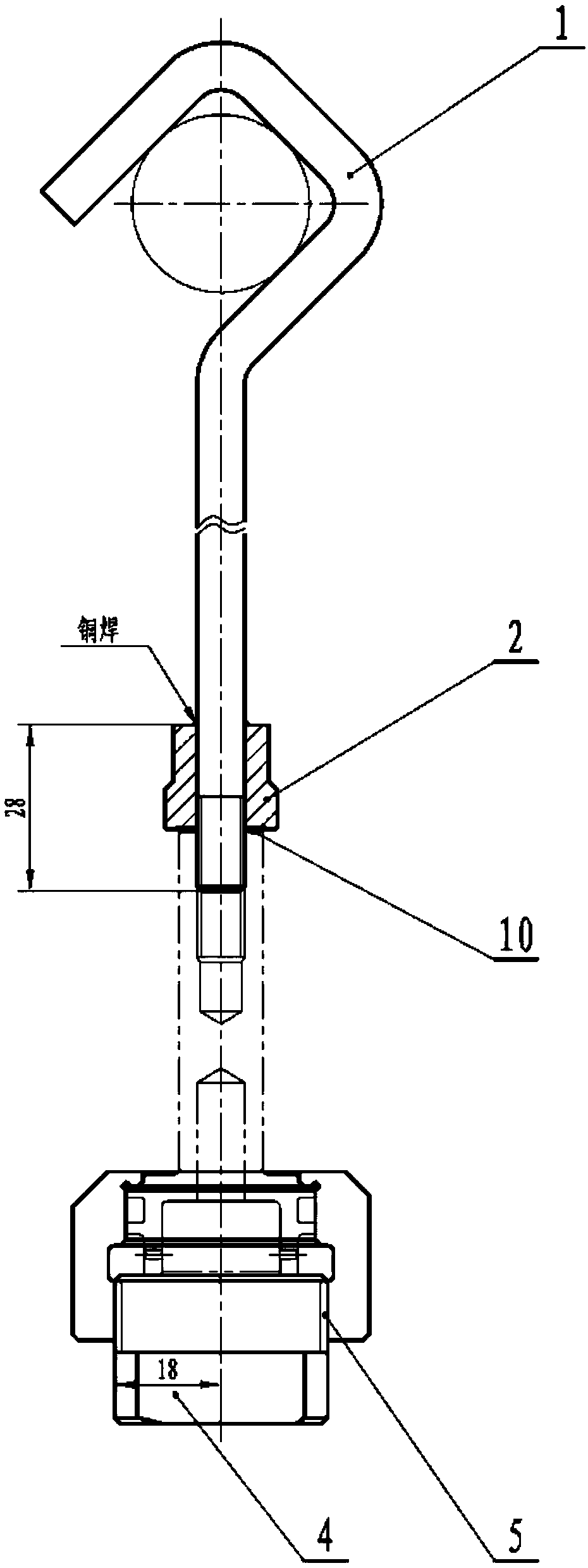 Piston rod partial chrome plating device