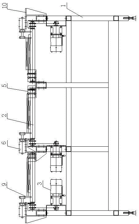 Multi-station automatic positioning device for oven material conveying