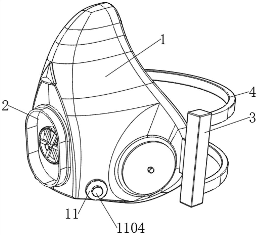 Anti-falling breathing mask for breathing of patient with chronic obstructive pulmonary disease